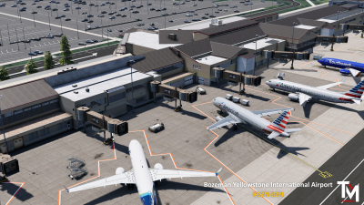 KBZN Bozeman Yellowstone International Airport X-Plane 12 screenshot
