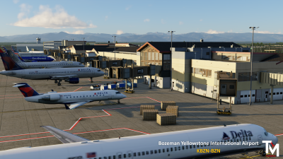 KBZN Bozeman Yellowstone International Airport X-Plane 12 screenshot
