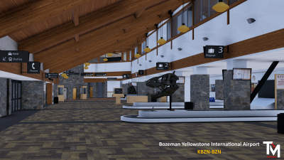 KBZN Bozeman Yellowstone International Airport X-Plane 12 screenshot