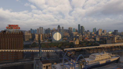 Dfflyer Direct Montreal City - Microsoft Flight Simulator screenshot