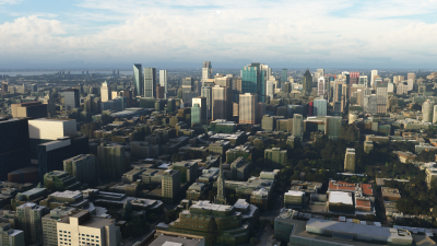 Dfflyer Direct Montreal City - Microsoft Flight Simulator screenshot