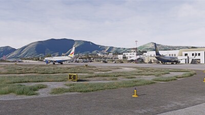 LGSR Santorini Airport & Island - Microsoft Flight Simulator screenshot