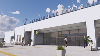 LGSR Santorini Airport & Island - Microsoft Flight Simulator screenshot