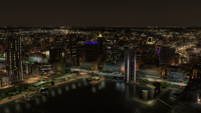 Dfflyer Direct Baltimore City - Microsoft Flight Simulator screenshot