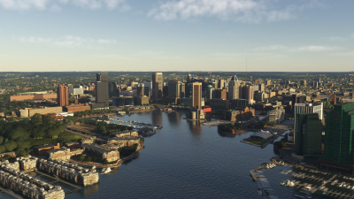 Dfflyer Direct Baltimore City - Microsoft Flight Simulator screenshot
