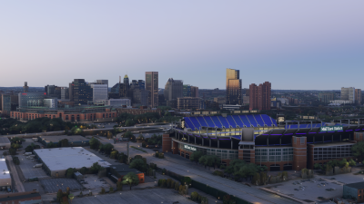 Dfflyer Direct Baltimore City - Microsoft Flight Simulator screenshot