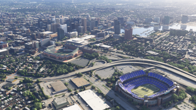Dfflyer Direct Baltimore City - Microsoft Flight Simulator screenshot