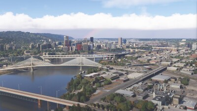 Dfflyer Direct Portland City - Microsoft Flight Simulator screenshot