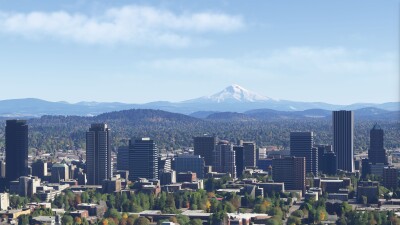 Dfflyer Direct Portland City - Microsoft Flight Simulator screenshot