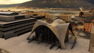 Iron Sim Tromso City Landmarks - Microsoft Flight Simulator screenshot