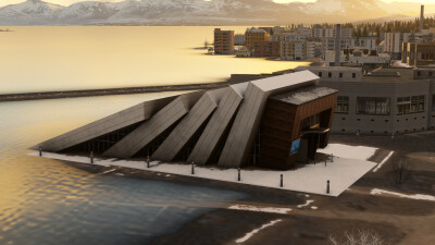 Iron Sim Tromso City Landmarks - Microsoft Flight Simulator screenshot