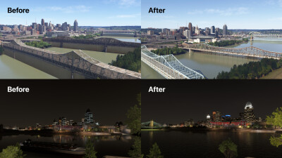 Dfflyer Direct Cincinnati City - Microsoft Flight Simulator screenshot