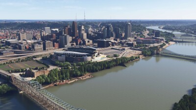Dfflyer Direct Cincinnati City - Microsoft Flight Simulator screenshot