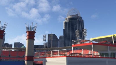 Dfflyer Direct Cincinnati City - Microsoft Flight Simulator screenshot