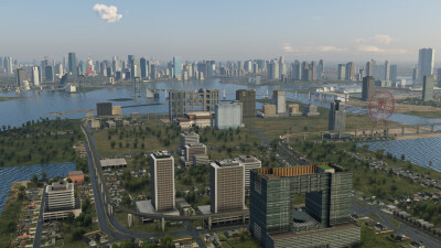 SamScene3D Tokyo City Skyline X-Plane 12 screenshot