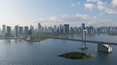 SamScene3D Tokyo City Skyline X-Plane 12 screenshot