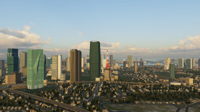 SamScene3D Tokyo City Skyline X-Plane 12 screenshot