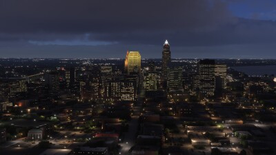 Dfflyer Direct Cleveland Ohio City & Bridges - Microsoft Flight Simulator screenshot