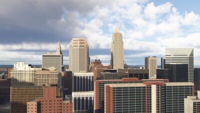 Dfflyer Direct Cleveland Ohio City & Bridges - Microsoft Flight Simulator screenshot