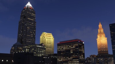 Dfflyer Direct Cleveland Ohio City & Bridges - Microsoft Flight Simulator screenshot