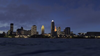 Dfflyer Direct Cleveland Ohio City & Bridges - Microsoft Flight Simulator screenshot