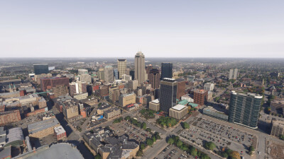 SamScene3D Indianapolis Modern City - Microsoft Flight Simulator screenshot