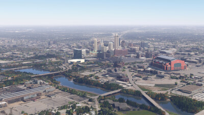 SamScene3D Indianapolis Modern City - Microsoft Flight Simulator screenshot