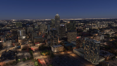 SamScene3D Indianapolis Modern City - Microsoft Flight Simulator screenshot