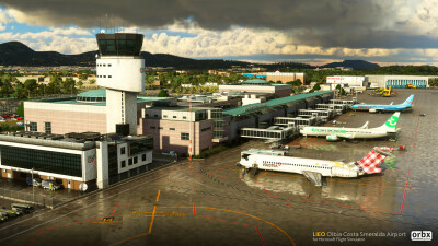 LIEO Olbia Costa Smeralda Airport - Microsoft Flight Simulator screenshot