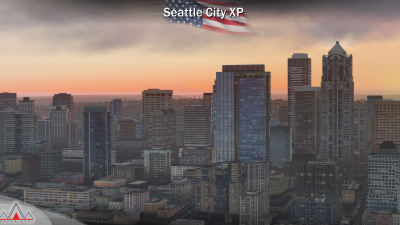 Landmarks Seattle City - X-Plane 11 screenshot