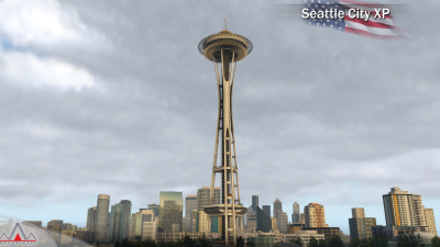 Landmarks Seattle City - X-Plane 11 screenshot