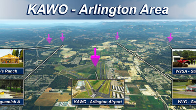 KAWO Arlington Area - X-Plane 11 screenshot