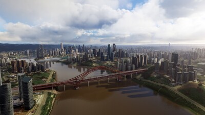 ZUCK Chongqing Magic City & Airport - Microsoft Flight Simulator screenshot