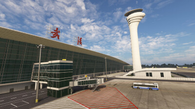 ZHHH Wuhan Tianhe International Airport & City - Microsoft Flight Simulator screenshot