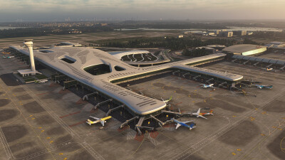 ZHHH Wuhan Tianhe International Airport & City - Microsoft Flight Simulator screenshot